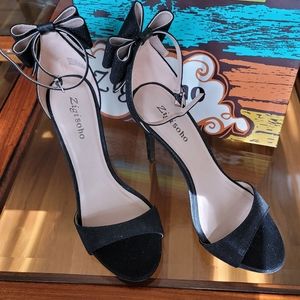 Zigi Soho Black Glitter Pumps